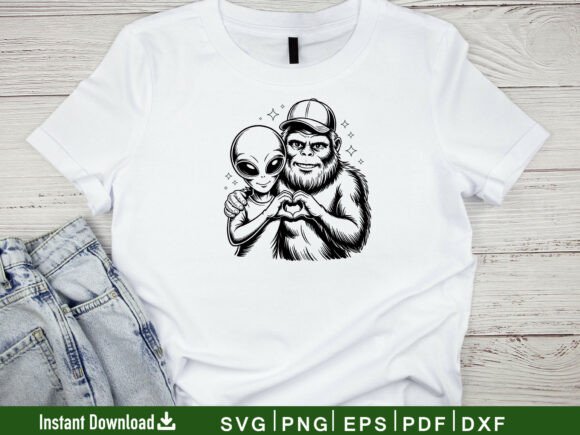 Download Bigfoot and Alien Svg, Cricut File - Svg Collection