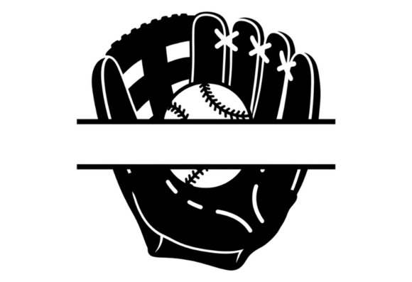 Download Baseball Glove Split Monogram SVG - Svg Collection