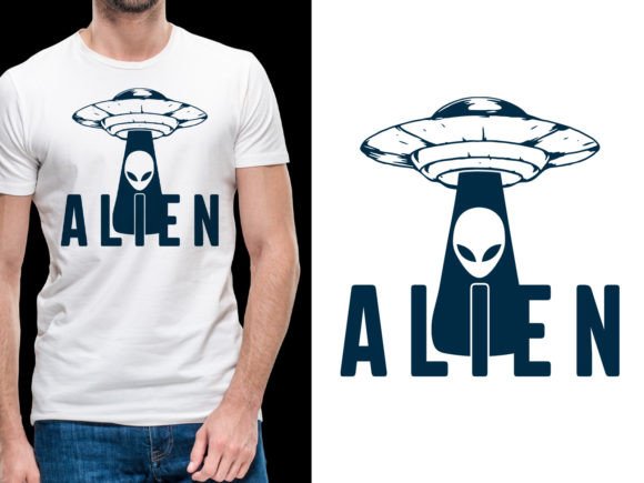 Download Alien Illustration Vector Tshirt Design - Alien illustration Collection