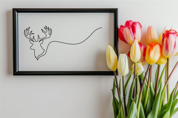 Download Line Art of Elegance Cute Deer Vector - Line art Collection