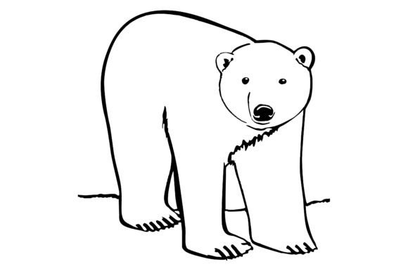 Download Polar Bear Line Art Vector - Line art Collection