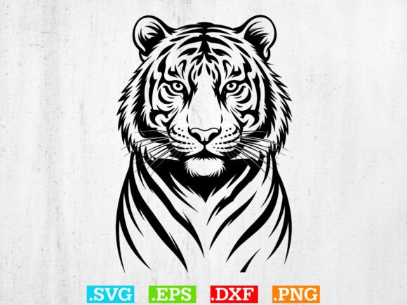 Download Tiger Svg, Tiger Head SVG, Digital FIles - Svg Collection