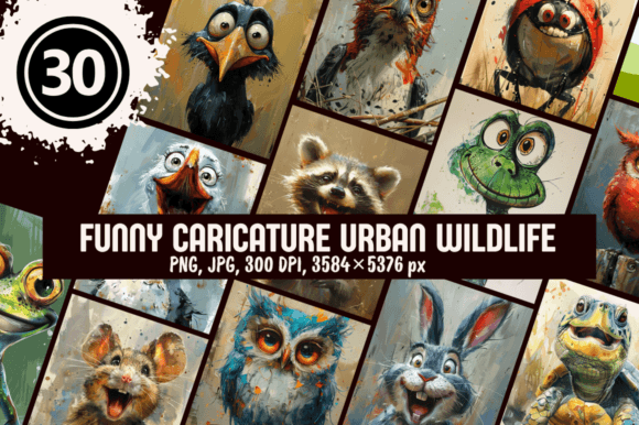 Download Funny Urban Wildlife Caricatures - Wild Collection