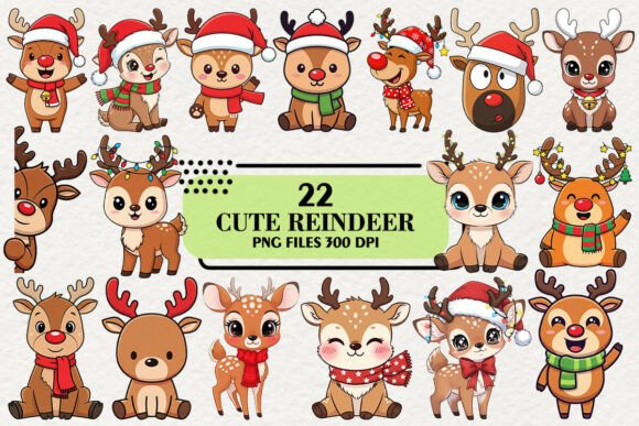 Download Cute Christmas Reindeer Clipart - Reindeer clipart Collection