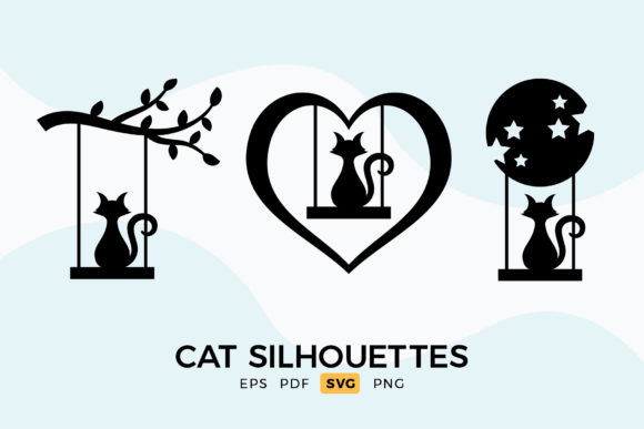 Download Cat Silhouettes - Cat SVG Clipart - Svg Collection